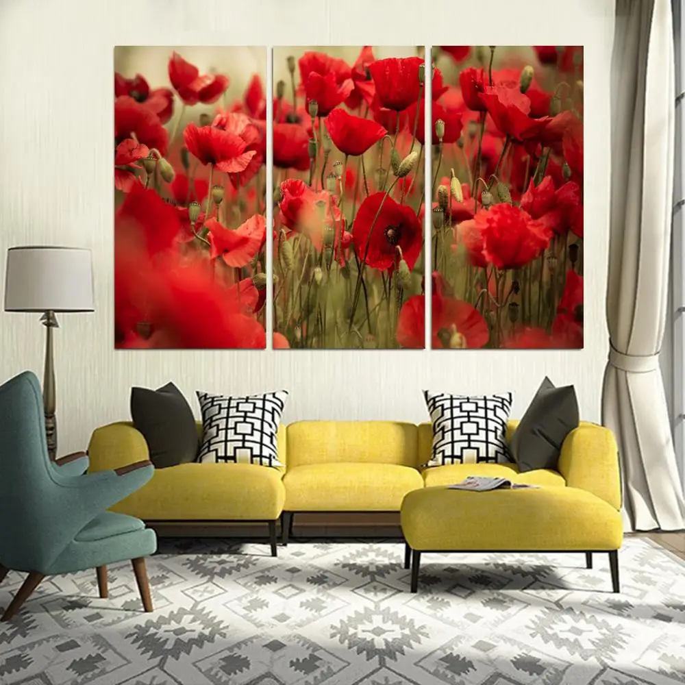 

Drop shipping 3 Panel printed painting Flower painting Wall Art Picture Home Decoration Living Room Modern painting LS703