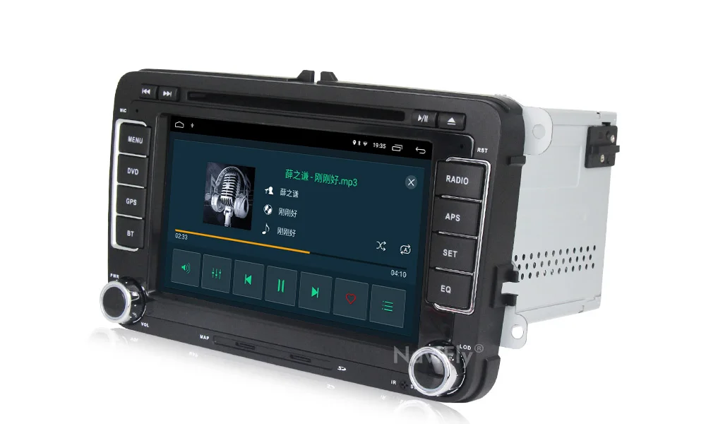 NaviFly 2 Din Android 9 автомобильный dvd gps для Volkswagen polo Passat B5 B6 B7 GOLF 5 GOLF 6 радио FM RDS 7708 IC 2 din wifi CANBUS