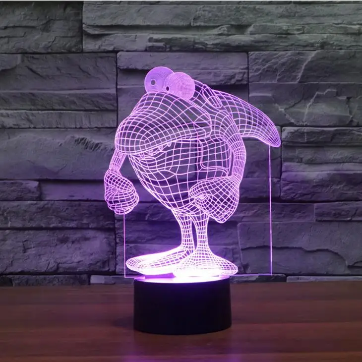 

Shark Man 3D Night Light Remote Switch USB 7 Colors Aircraft Table Lamp Children Bedroom Night Lamp Birthday As Holiday gift