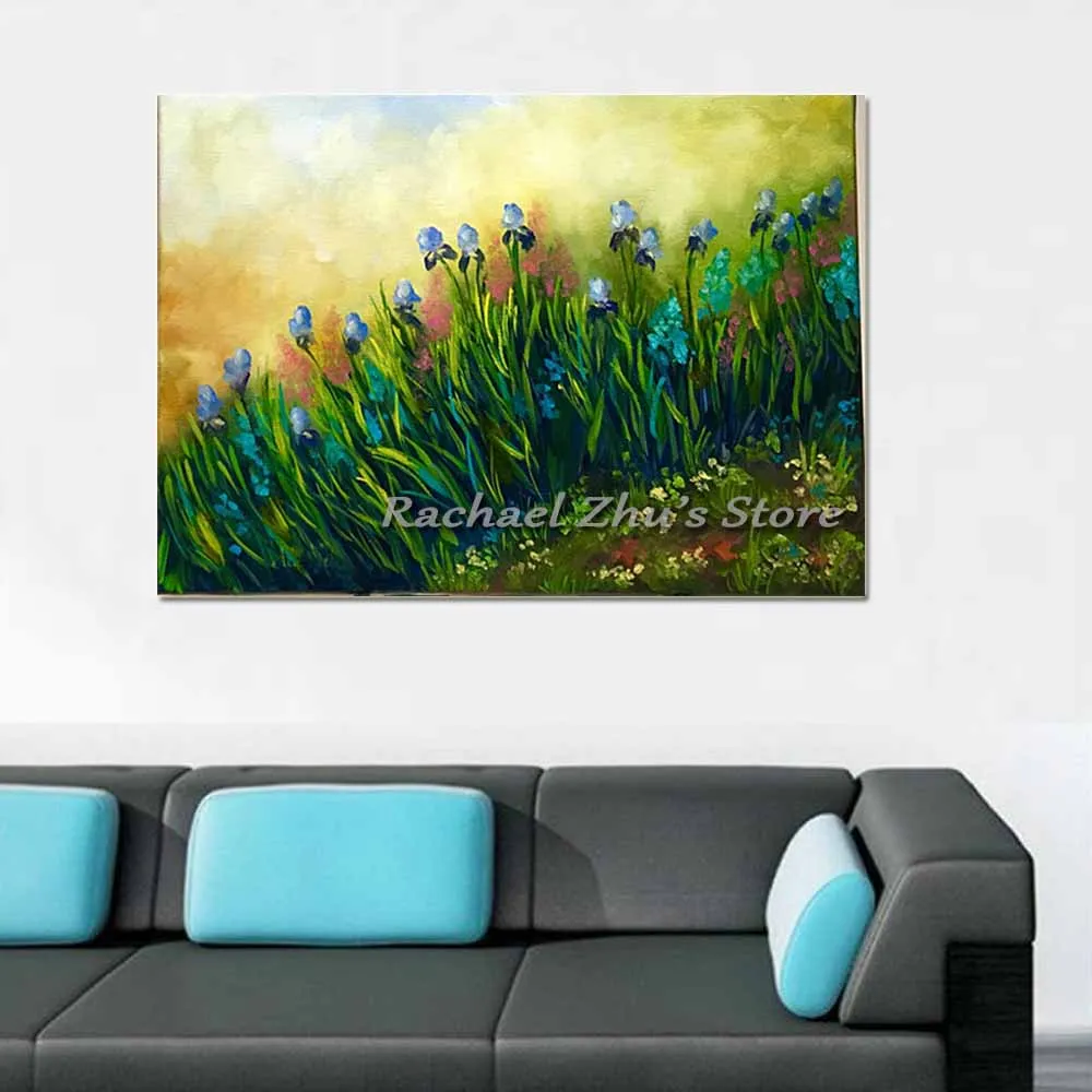 

Hand Painted Abstract Orchid Flower Landscape Oil Painting On Canvas Orchid Flower Wall Picture Living Room Home Wall Decor Art