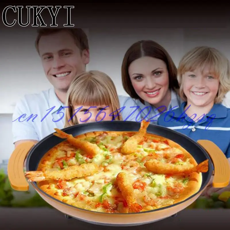 CUKYI Бытовая 2000 Вт электрическая форма для выпечки Flapjack нагревательная машина для конуса с одним нагревом блинница для приготовления пиццы 48 см