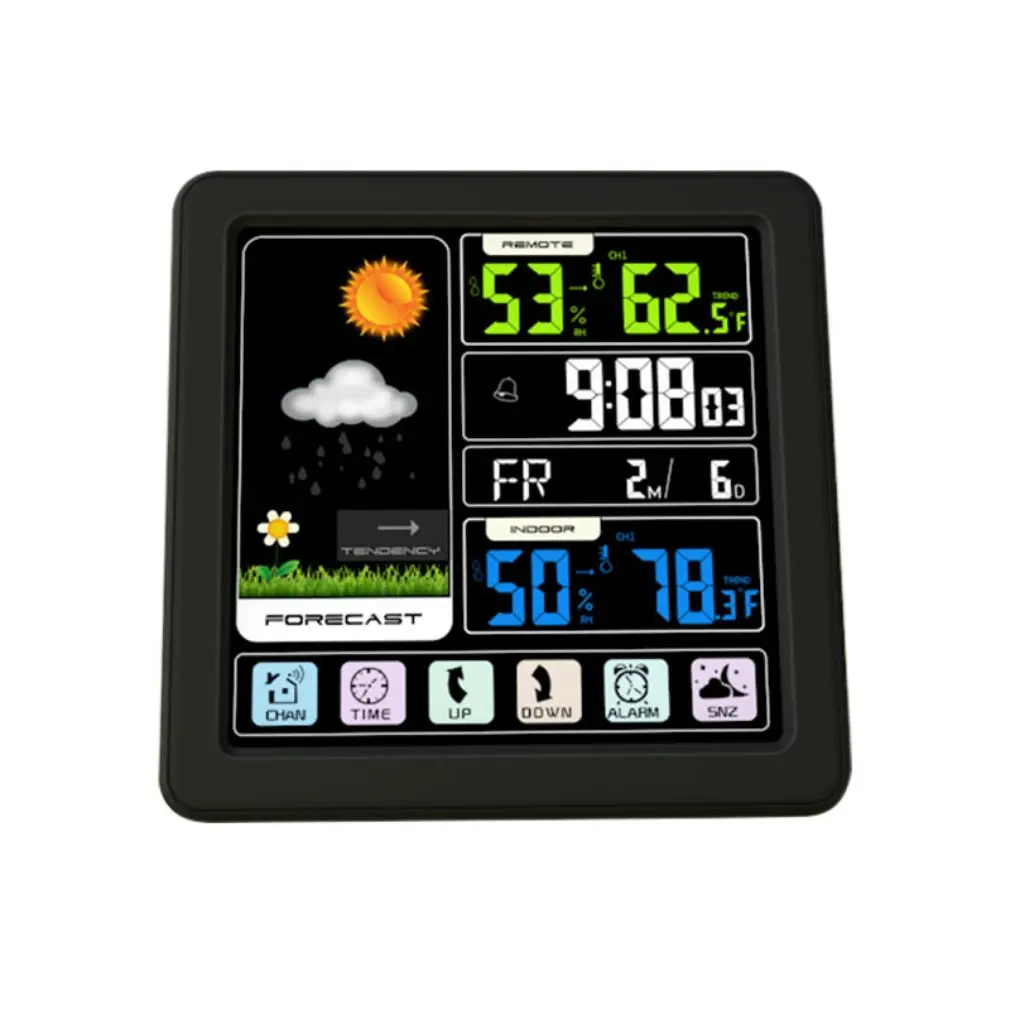 TS 3310 BK полноразмерный сенсорный экран Беспроводная метеостанция