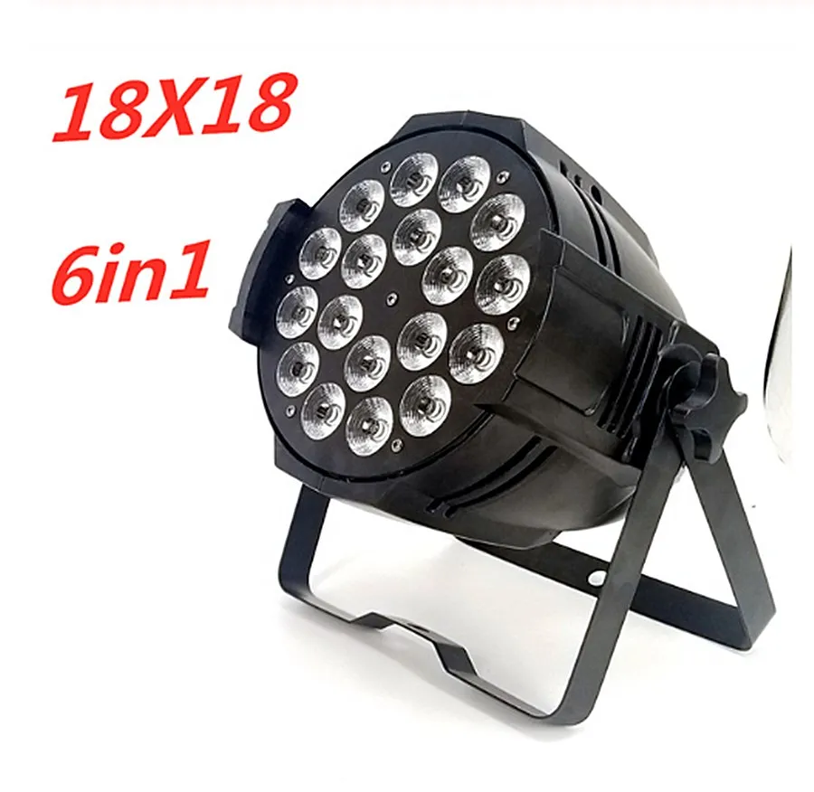 Светодиодный Par 18x18 Вт RGBWA UV 6в1 светодиодный Par свет DMX сценические огни деловые огни Профессиональный плоский параболический алюминиевый рефлектор для вечерние KTV дискотека