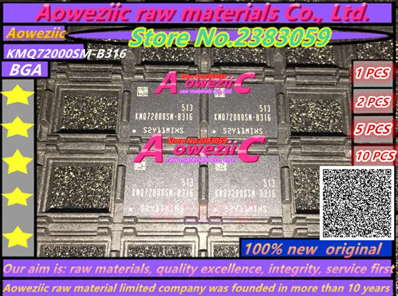 

Aoweziic, новинка 100%, оригинальная модель, чип памяти BGA KMQ72000SM B316