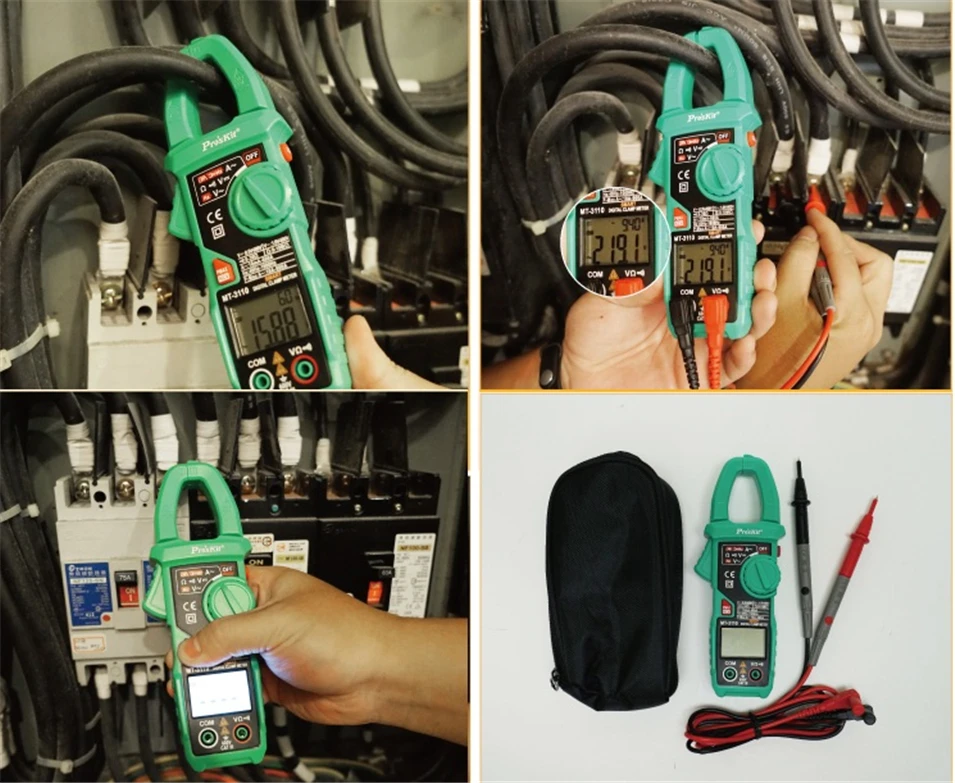 

HOT Pro'skit MT-3110 intelligent clamp meter dual screen digital display multimeter ammeter automatic range backlight