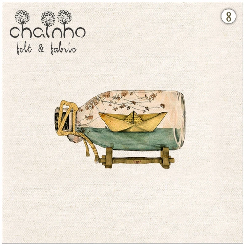 Ручная окрашенная хлопчатобумажная льняная стеганая ткань для самостоятельного