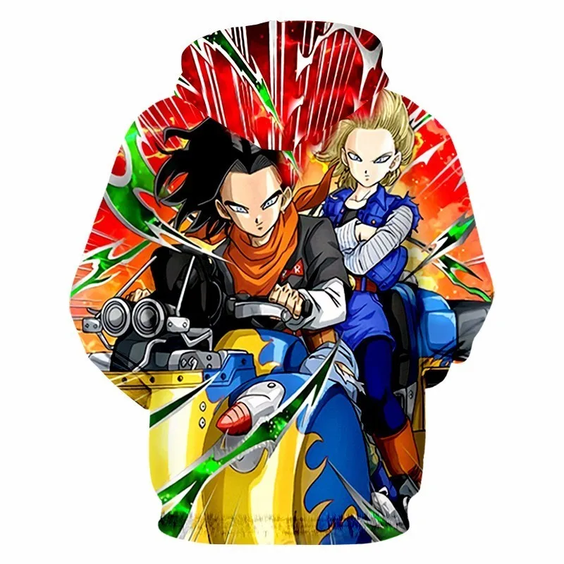 OGKB Dragon Ball Z с принтом Android 17 и 18 Толстовка 3D Толстовка для мужчин хип-хоп Пальто повседневные пуловеры брендовая одежда аниме косплей