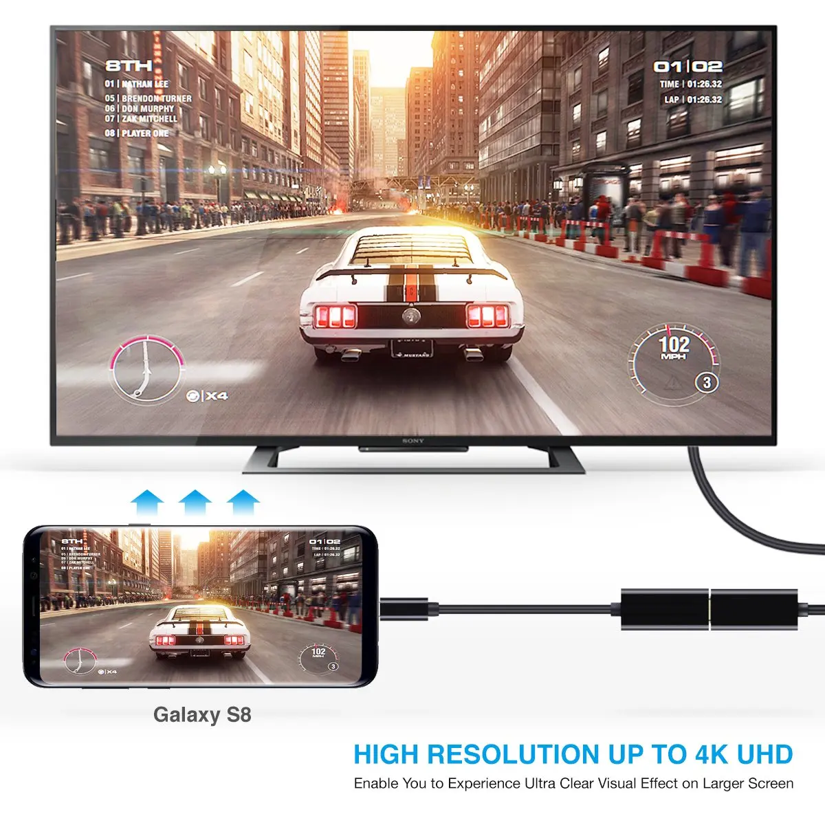 USB Type C к HDMI адаптер 3 1 Мужской женскому конвертер для MacBook Huawei Mate 20 /P20 Pro Smasung