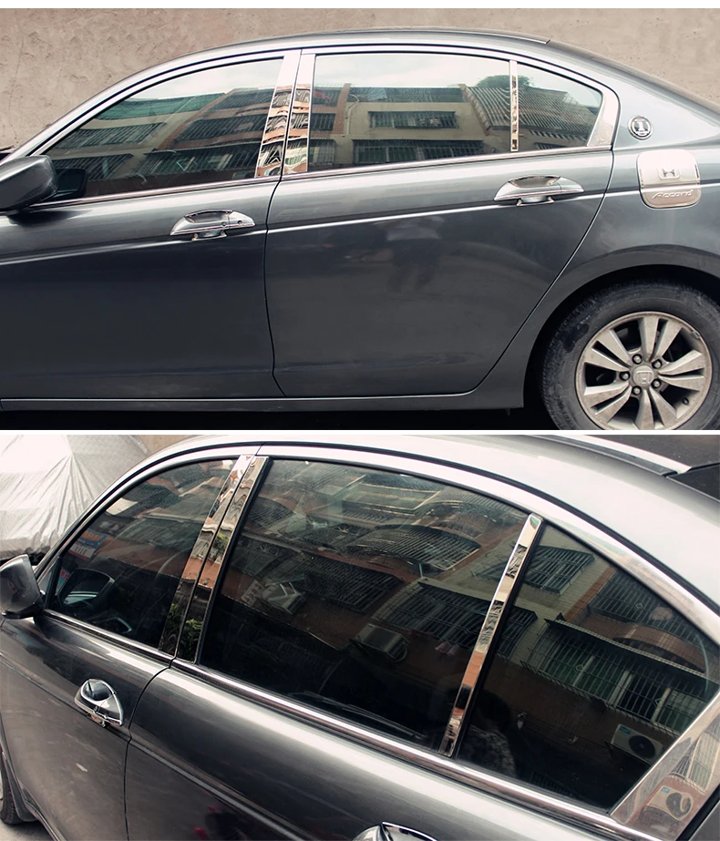 Lsrtw2017 304 нержавеющая сталь окна автомобиля планки для honda accord 2008 2009 2010 2012 2011 2013 8th accord