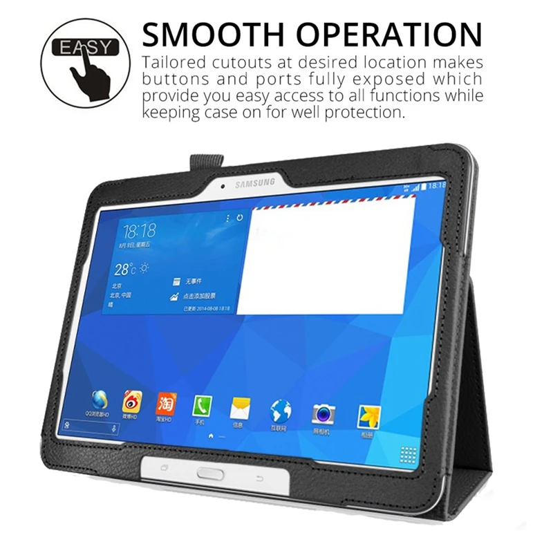 Для samsung Galaxy Tab 4 10 1 SM-T530 T531 T535 ультра тонкий PU модные кожаные Folio Stand чехол для дюйма