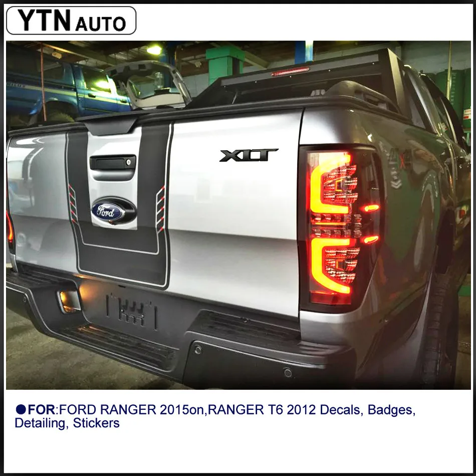 Пользовательские для ford ranger наклейки 1 шт. пикап автомобиля двухцветная Задняя