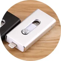 Silver Usb флешка Otg BRU 3в1, 8 ГБ, 16 ГБ, 32 ГБ, 64 ГБ, 128 ГБ, 256 ГБ, для Iphone, Ipad, телефона, планшета, lightning, android, флеш-накопитель, Usb флешки - Цвет: Silver