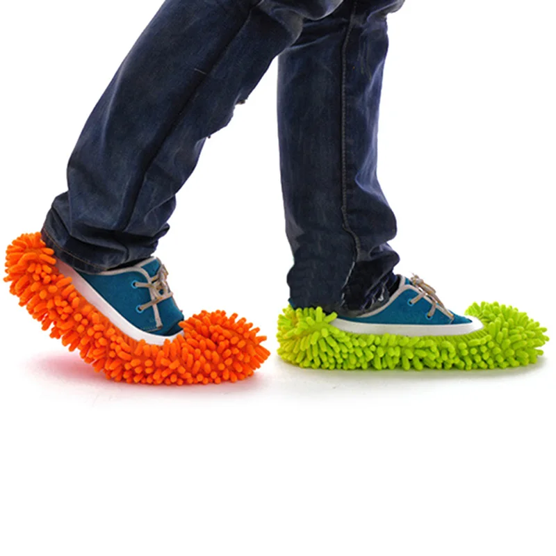 1 пара пыль Cleaner Выпас Тапочки Дом Ванная комната Швабра для мытья полов чистого