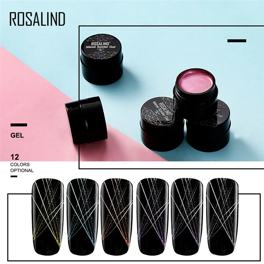 Гель для рисования ногтей ROSALIND 1 шт. 5 мл сделай сам металлический дизайн 0425 #30 |
