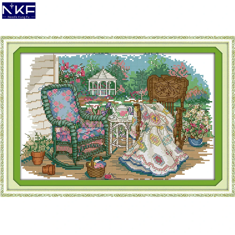 NKF стул-трость для бабушки штампованная Вышивка крестиком набор аксессуаров