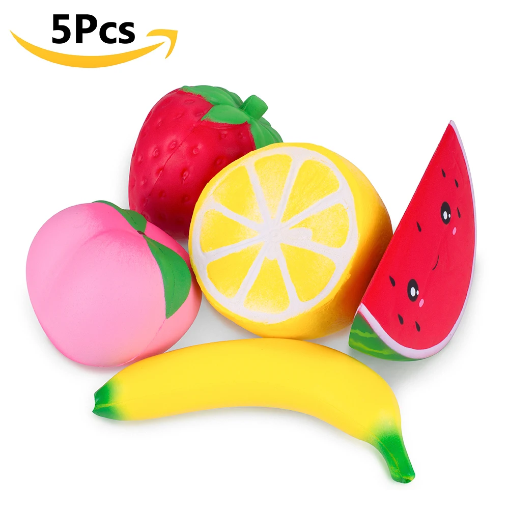 Jumbo Squeeze Toys фруктовый микс упаковка 5 шт./партия ароматизированный мягкий