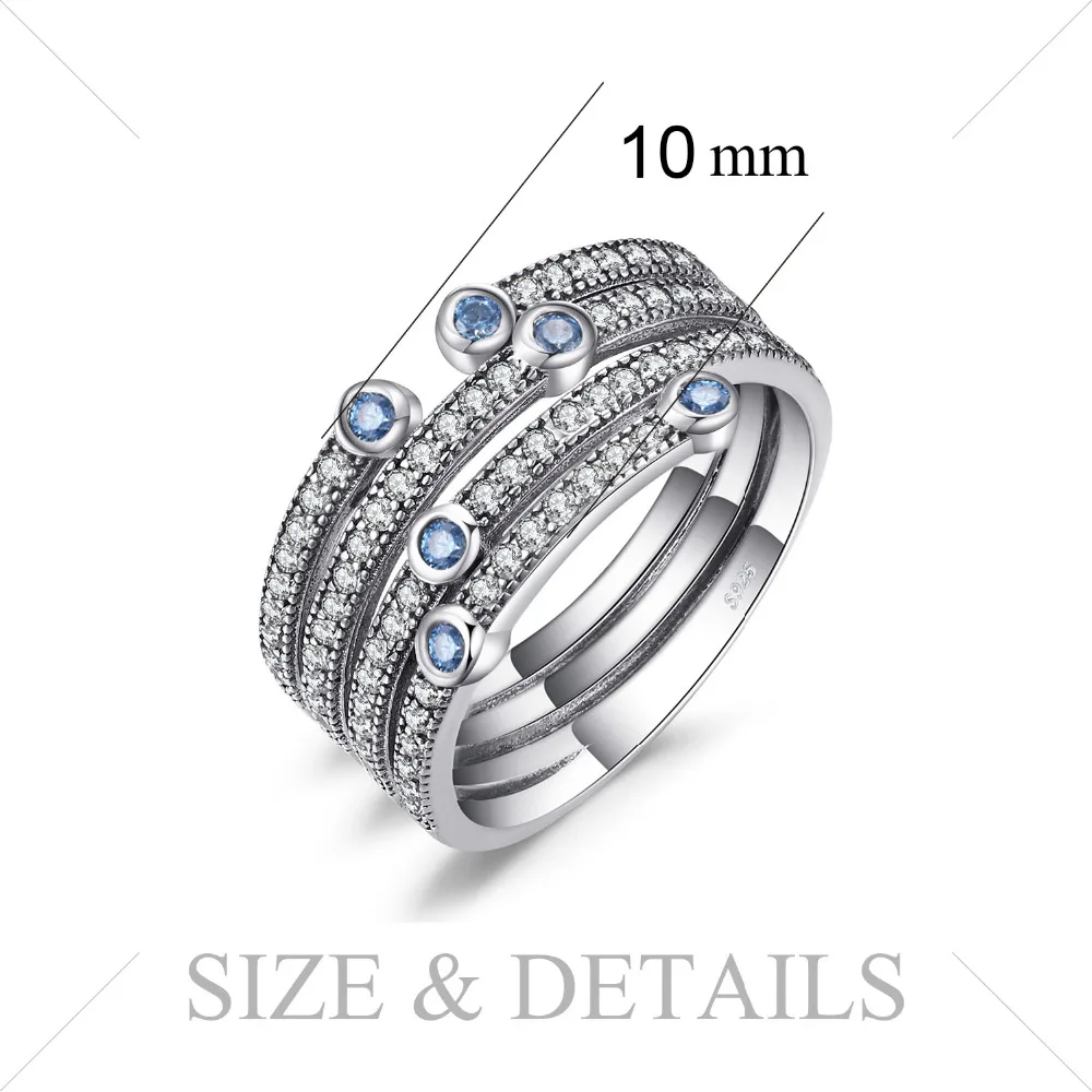 Jewelrypalace 925 стерлингов Серебряные кольца Cubic Zirconia Wedding Band Обручение Ring коктейльные