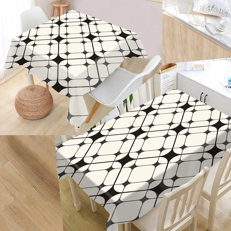 Изготовленная на заказ бесшовная скатерть с векторным узором водонепроницаемая