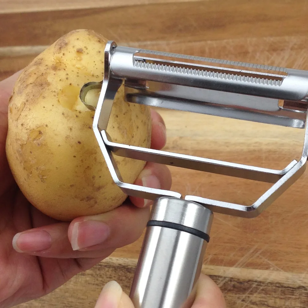 2017 Новый Многофункциональный нож для чистки и нарезки соломкой 2 в 1 из