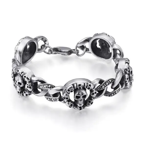 Браслет-цепочка мужской из нержавеющей стали в готическом стиле 22 5 см | Украшения