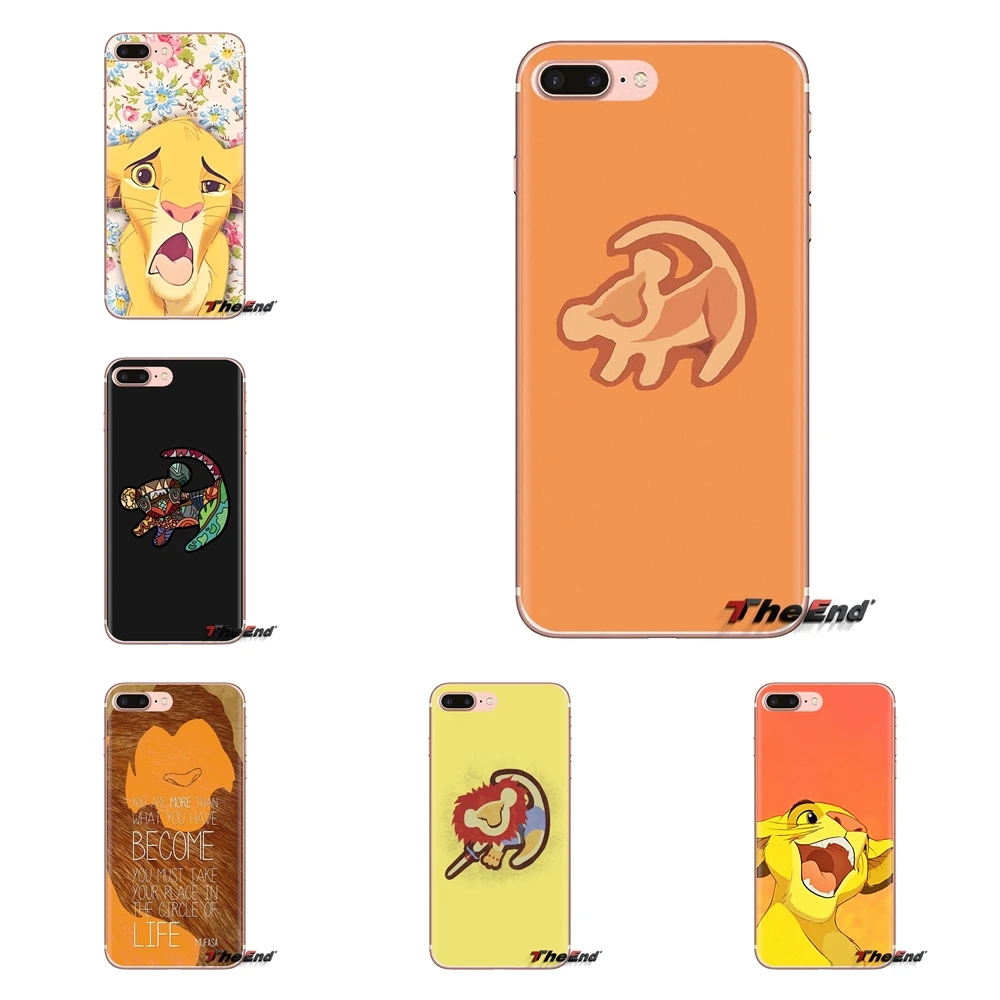 Чехол для телефона Simba Funny Face Lion King с цветочным рисунком LG Spirit Motorola Moto X4 E4 E5 G5 G5S G6 Z Z2