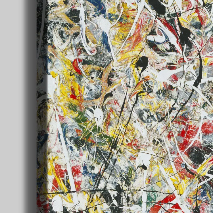 Американский художник Pollock современный цвет искусство абстрактная офисная компания бескаркасные гигантские Большие размеры декоративная живопись маслом на холсте