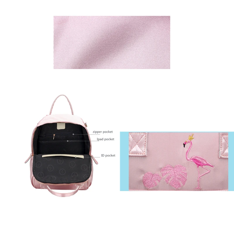 Pearlescent Fabric Mom Backpack Baby Diaper Bag Embroidery Pattern Maternity Nappy Organizer For Mommy Travel | Мать и ребенок