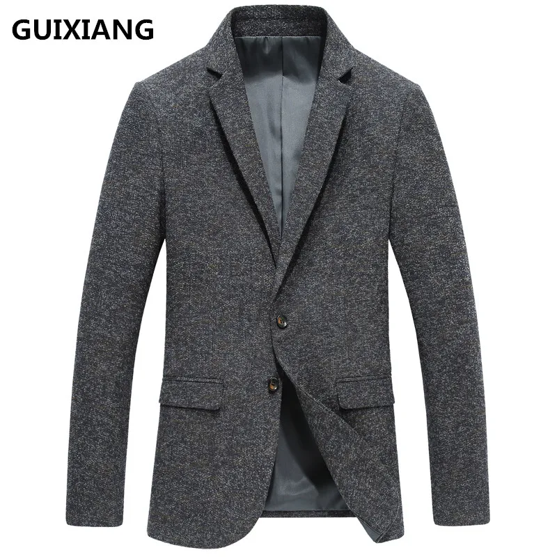 GUIXIANG 2017 осенние мужские костюмы в британском стиле повседневный модный Блейзер