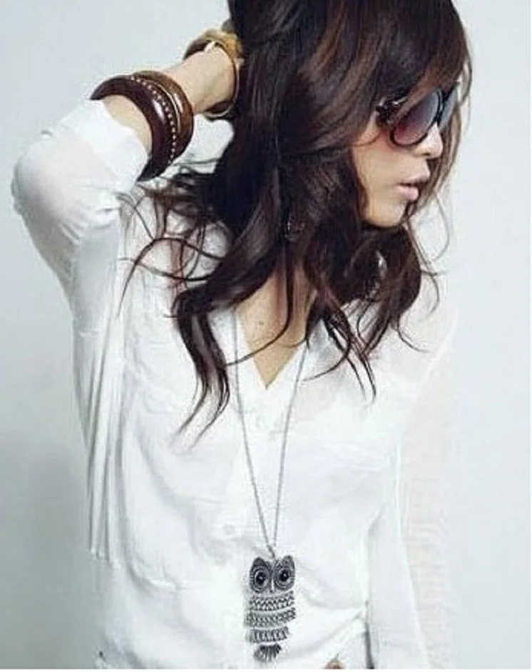 Lovely Cute Bright Beautiful Owl Alloy Pendant Neckalce and Vintage Women Choker Jewelry Hot Selling Pendants | Украшения и