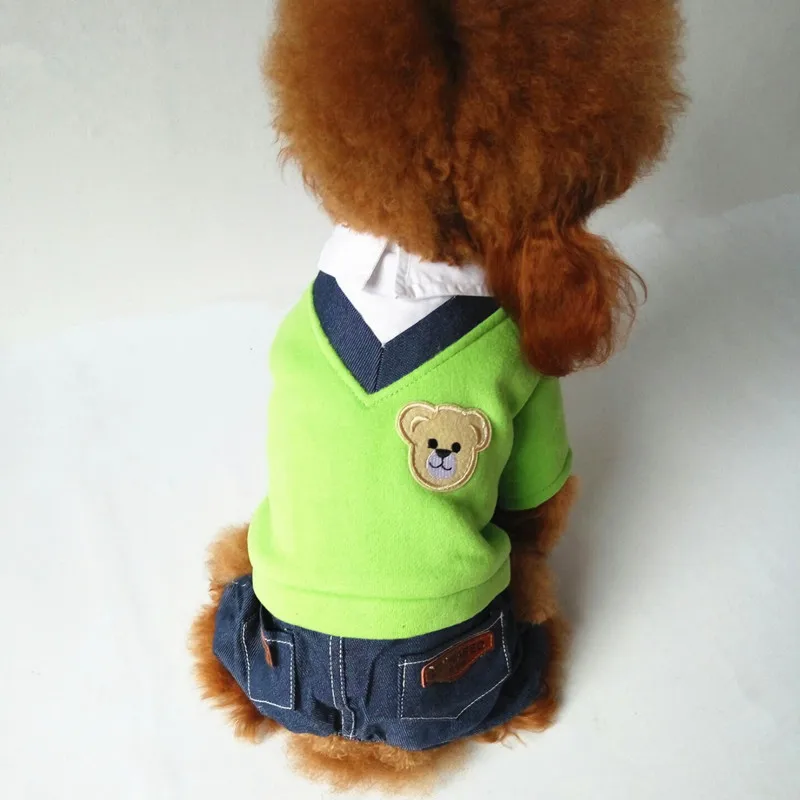 Высококачественная Дизайнерская одежда для собак джинсовый комбинезон чихуахуа