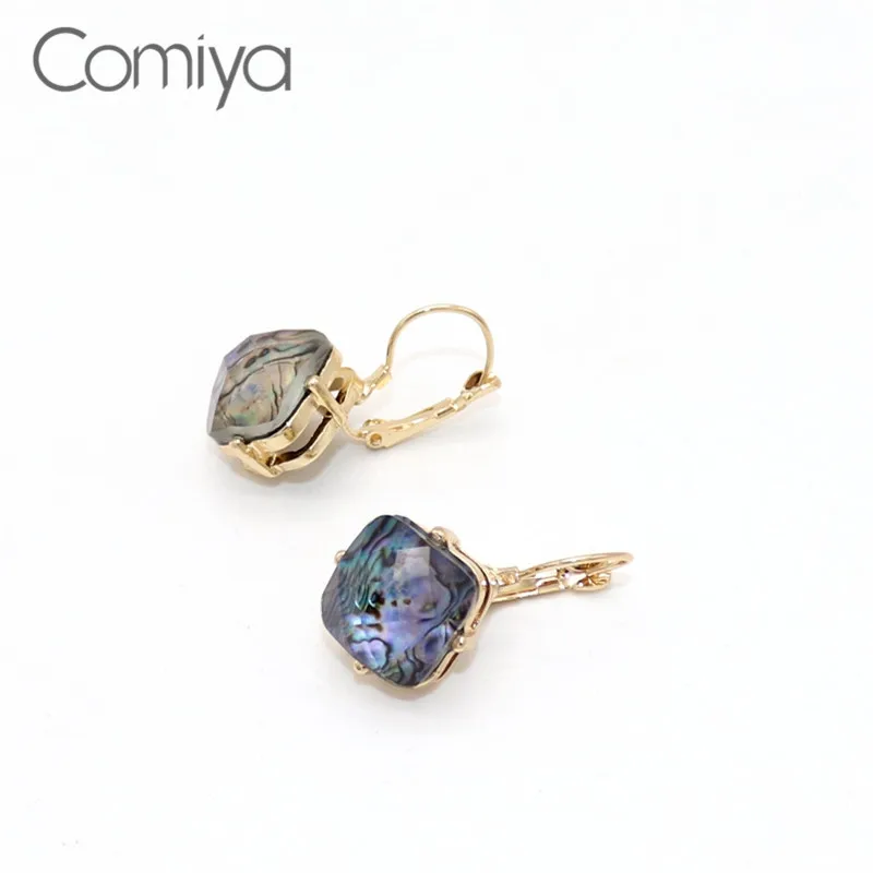 Comiya, висячие серьги для женщин, золотой цвет, корейский сплав цинка, геометрическая мозаика, висячие серьги, Femme Boucle Doreille Femme