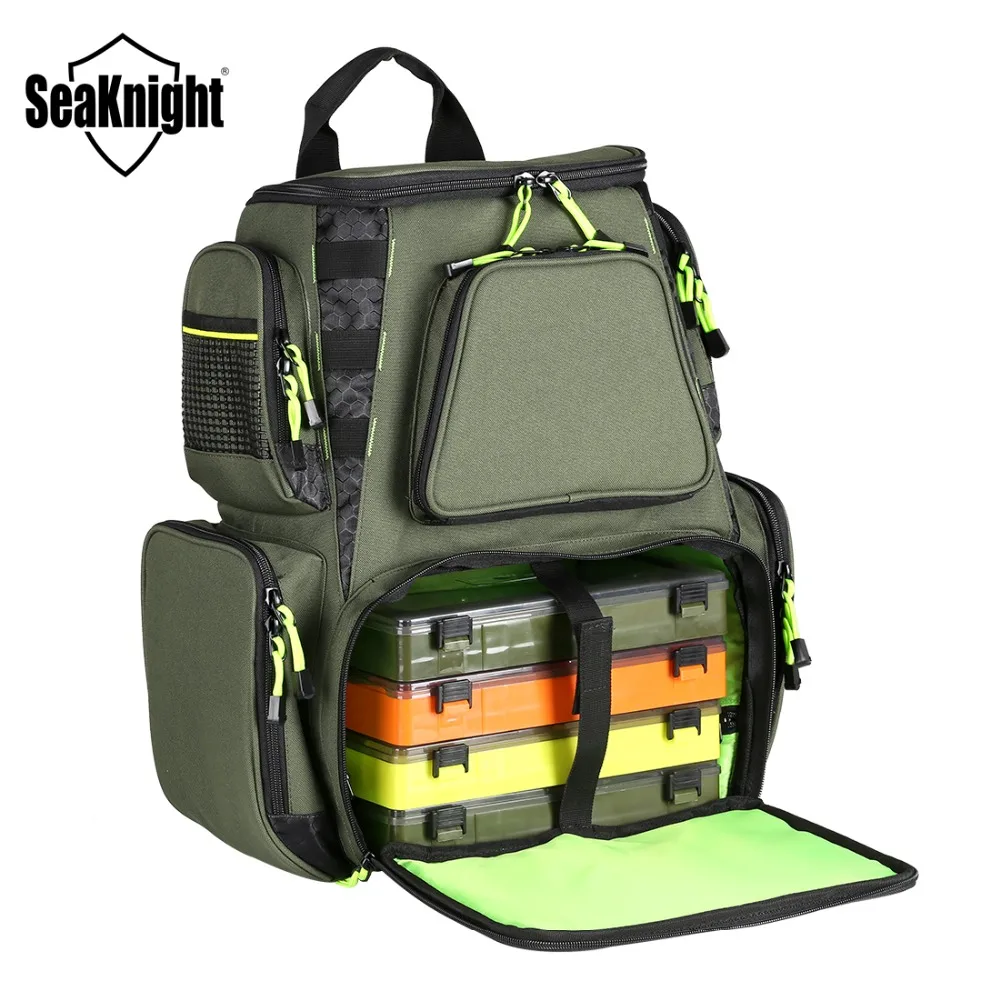 SeaKnight SK004 большая Рыболовная Сумка 1000D нейлон 41*44*20 см многофункциональная дышащая