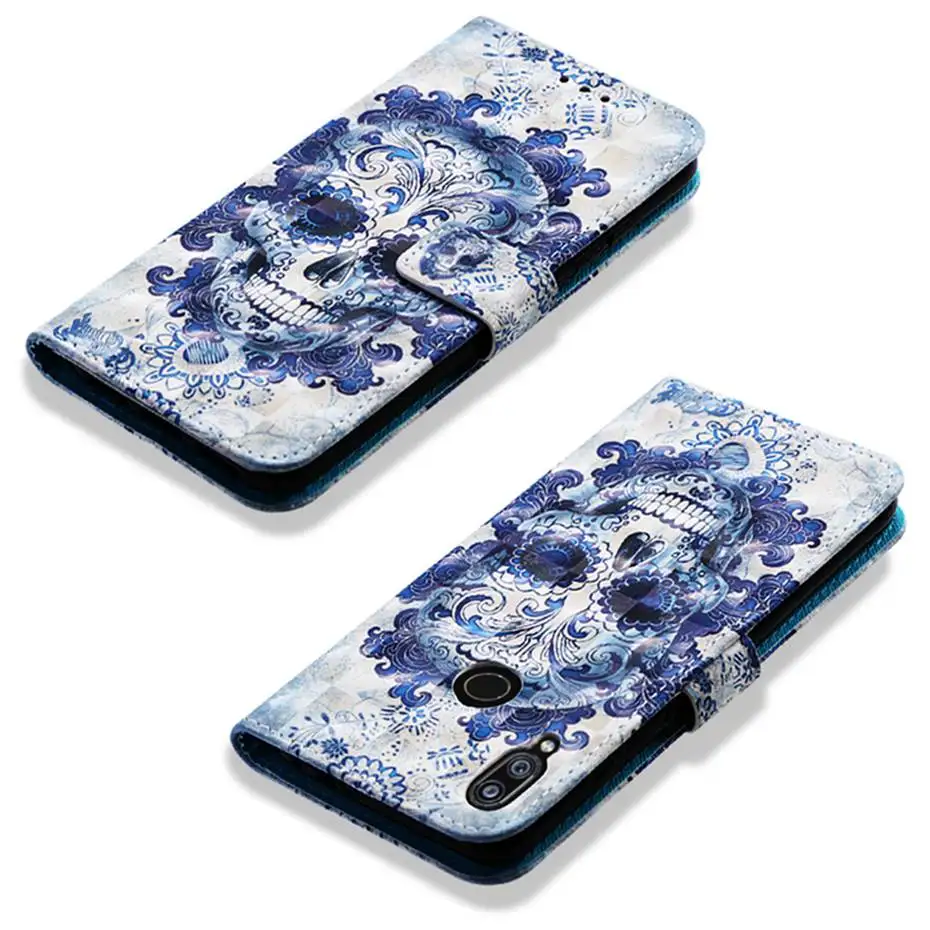 Чехол-книжка с 3D рисунком для Xiaomi Redmi Note 7 7 Pro, чехол-кошелек из искусственной кожи, чехол для телефона, чехол для Xiaomi Redmi Note 7Pro