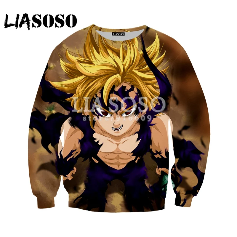 LIASOSO новый аниме Nanatsu No Taizai семь смертных грехов 3D Футболка с принтом/Толстовка