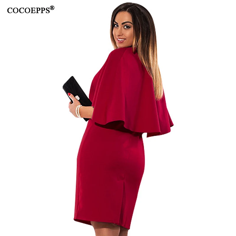 Женское вечернее платье с оборками летнее офисное большого размера 5XL 6XL