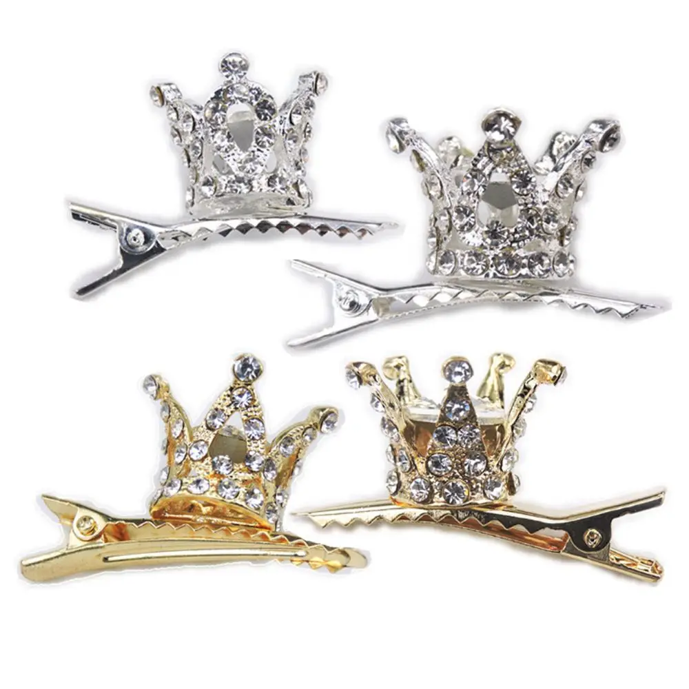 1 шт. детская блестящая корона принцессы заколки для волос милый со стразами и