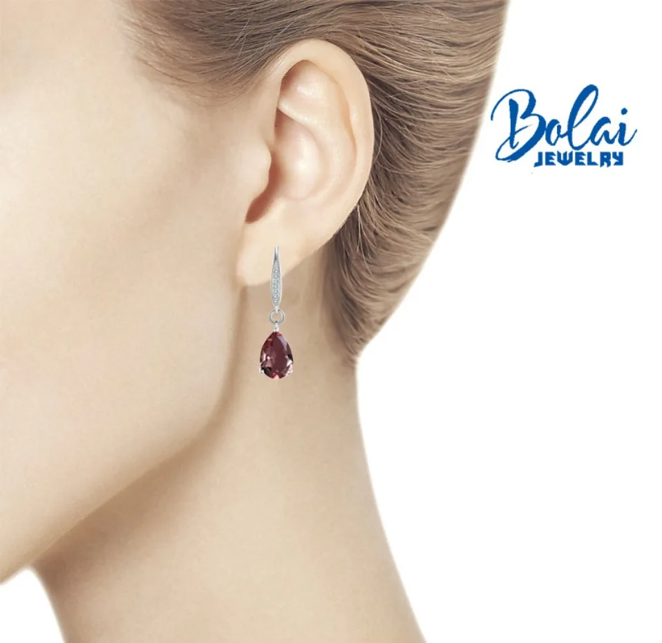 Bolai diaspore dangle earrings 925 sterling silver color change zultanite fine jewelry ear drop for women great gift
