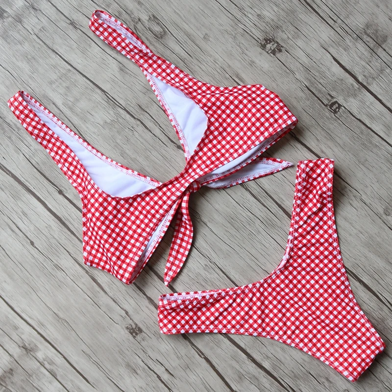 Купальник женский комплект бикини сексуальный купальник в клетку бразильский пуш ап Feminino купальный костюм