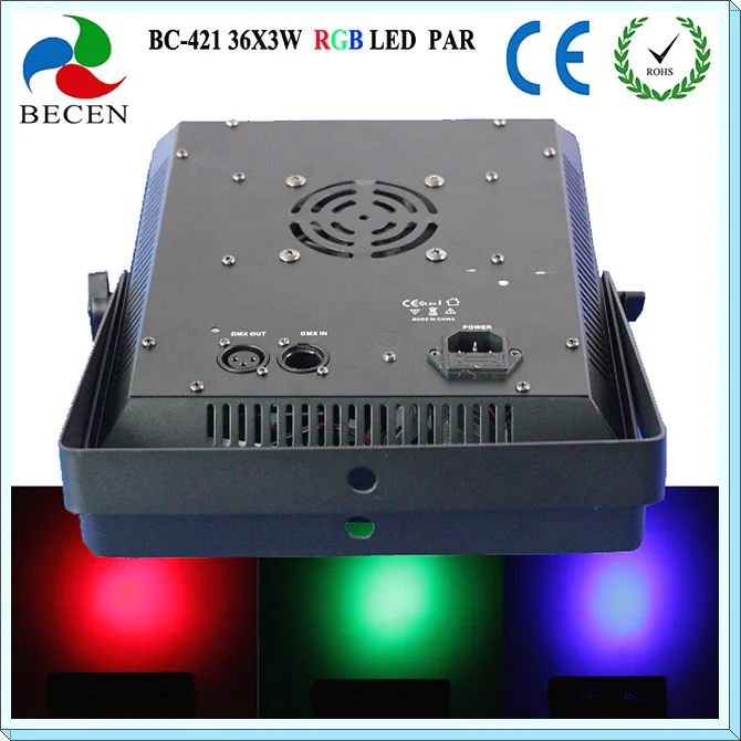 36x3w светодиодный плоский par-прожектор светильник 108w rgb led lamp dj stage ing | Лампы и