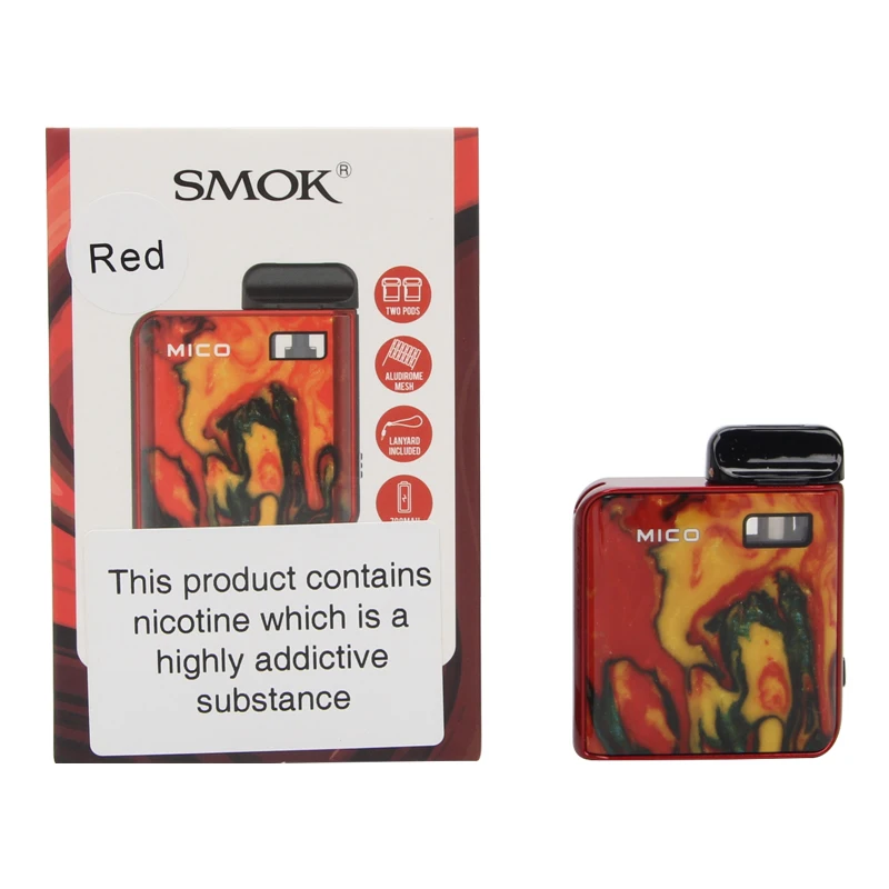 SMOK MICO Vape Pod Kit 10 26 Вт Мико мод с 700 мАч батарея 1 7 мл картридж сетка электронная