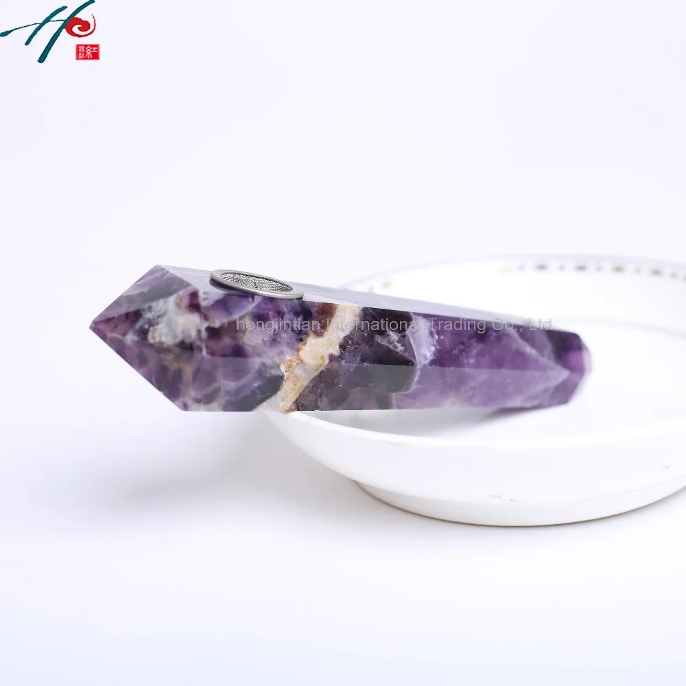 100% натуральный кристалл Мечтая аметист Бесплатная трубы с для курение палочка