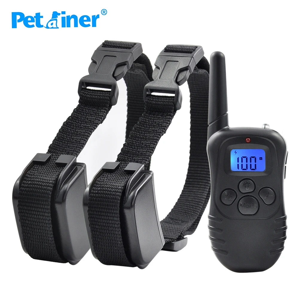 Перезаряжаемый и непромокаемый электрический ошейник Petrainer 998DR 2 с дистанционным
