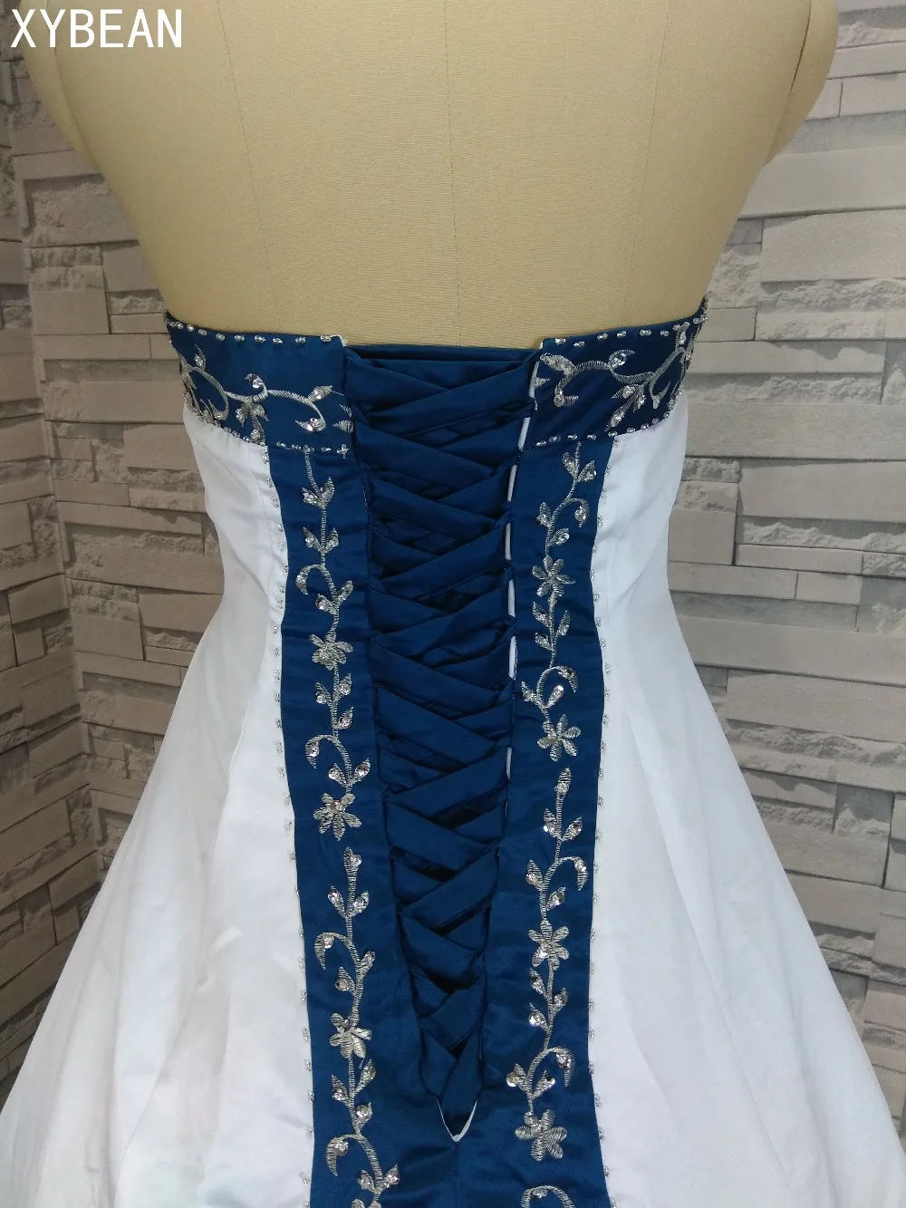 Бесплатная доставка Бисероплетение Вышивка линия без бретелек со шлейфом