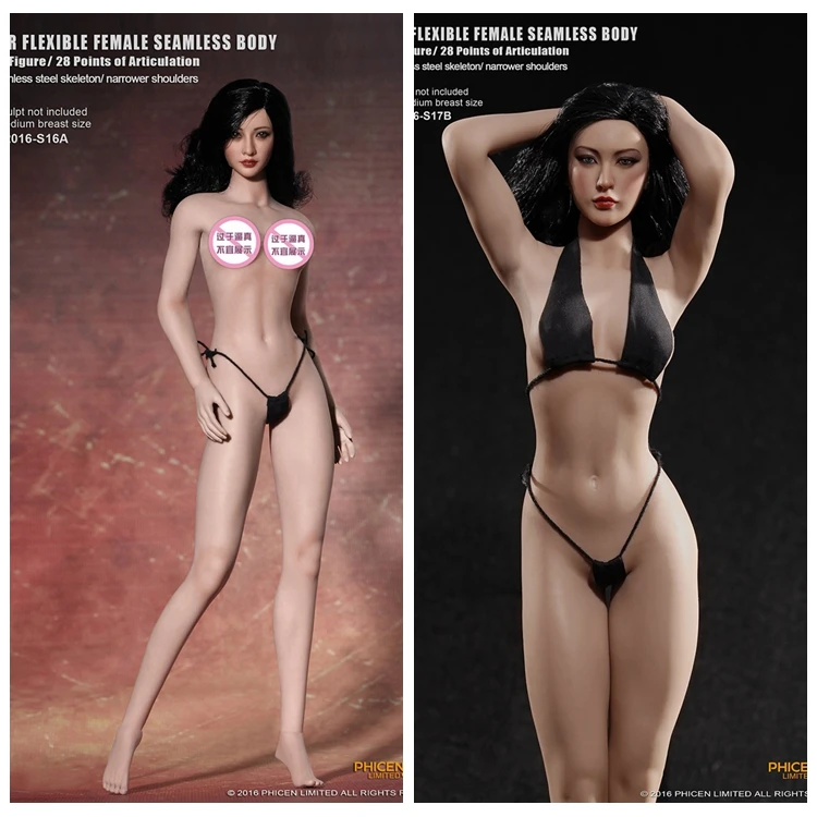 TBleague 1/6 Silcone стальной корпус S16A белая кожа S17B кожа загара средняя грудь для фигурки DIY