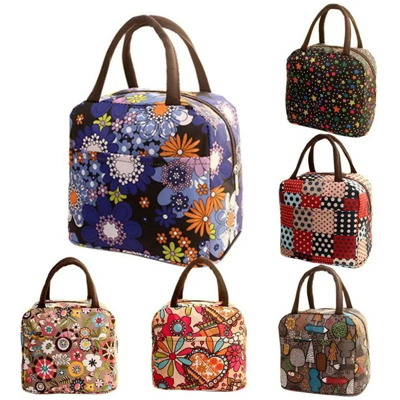 

Freshness lunch bag Thermal insulated lunch box Tote Bento Pocket Lunch Container Cooler Bag Brown