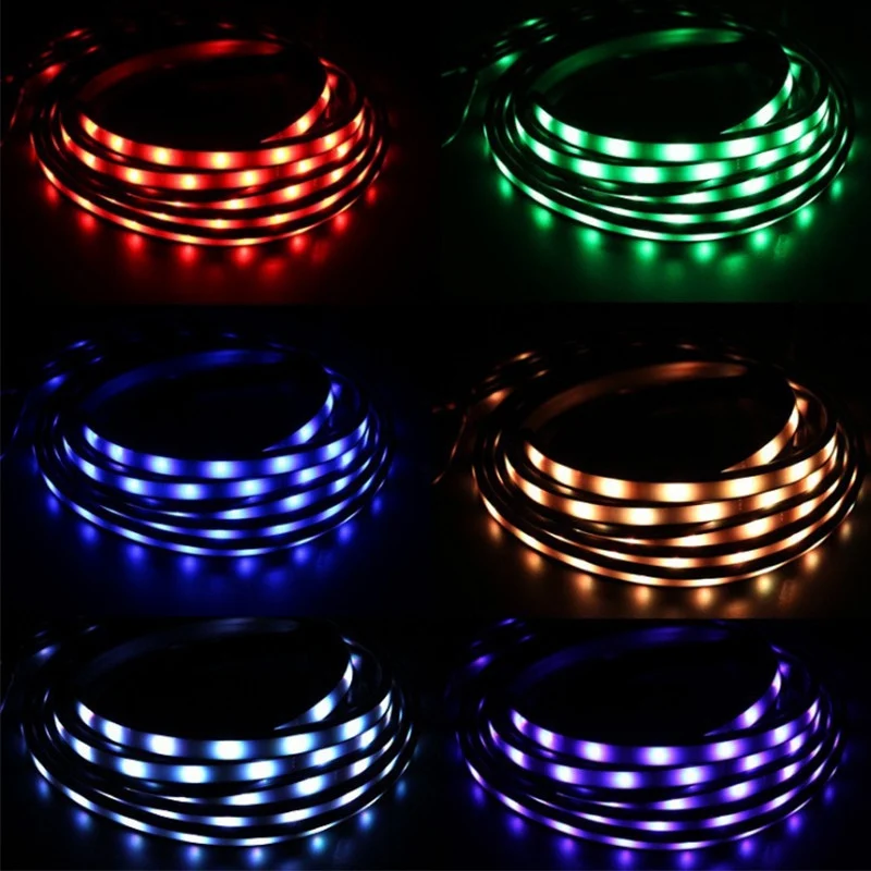 Водонепроницаемый 4x smd гибкий светодиодный ленты под Автомобильная трубка Underglow