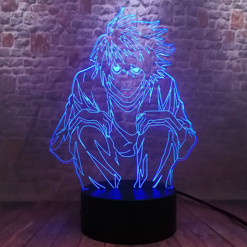 Световой дизайн с героями мультфильмов 3D Иллюзия светодиодный светильник 7