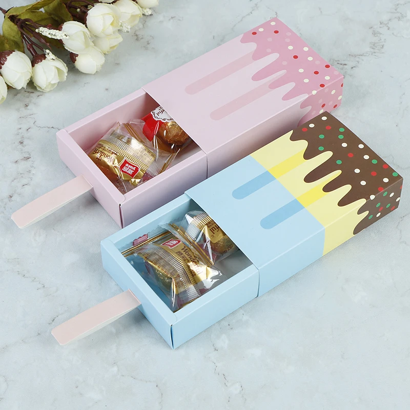 10 шт. Подарочная сумка в форме мороженого подарочные коробки для