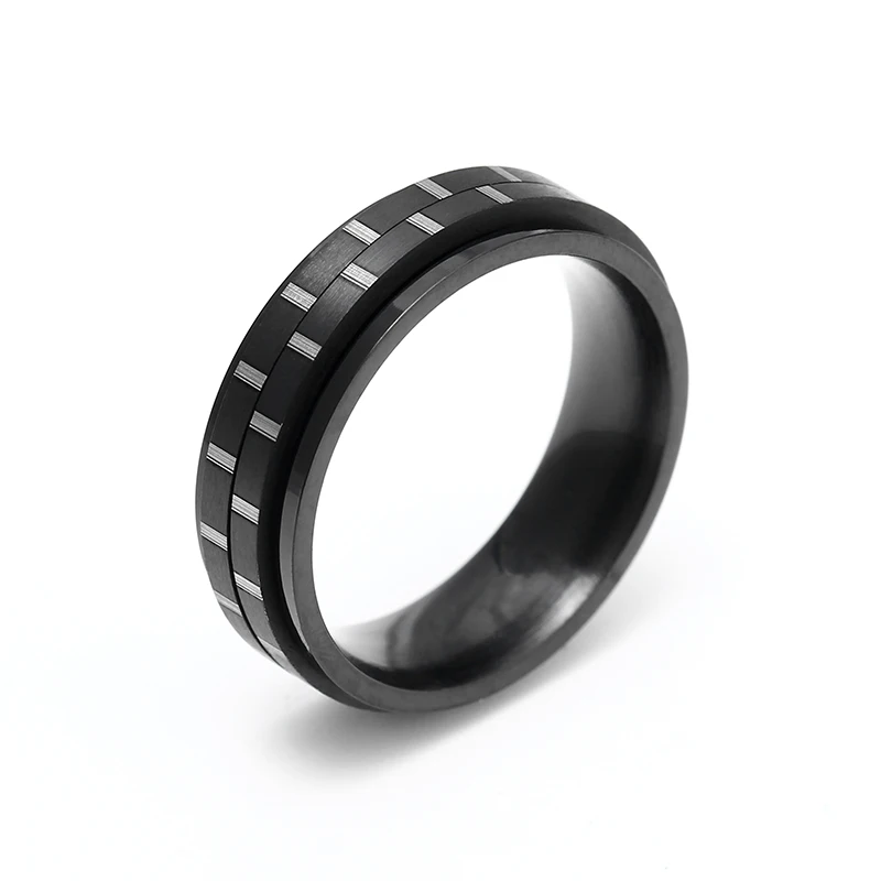 MANGOSKY 6mm Rotated Ring Vintage Light Polish Rings For Men Women 316L Stainless Steel Charms | Украшения и аксессуары