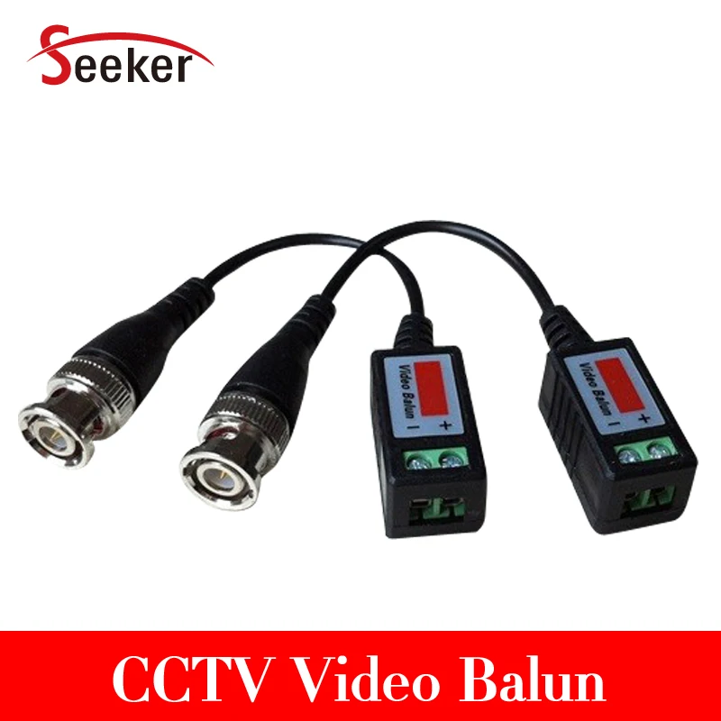 Free Shipping Wholesale 100 pcs/50 Pairs Twisted BNC CCTV Video Balun passive Transceivers UTP Balun BNC Cat5